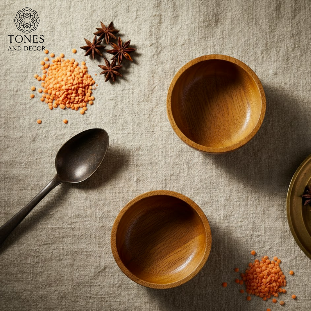 Premium Sheesham Wood Serving Bowl Set (Set of 4) – Handcrafted & Natural Finish