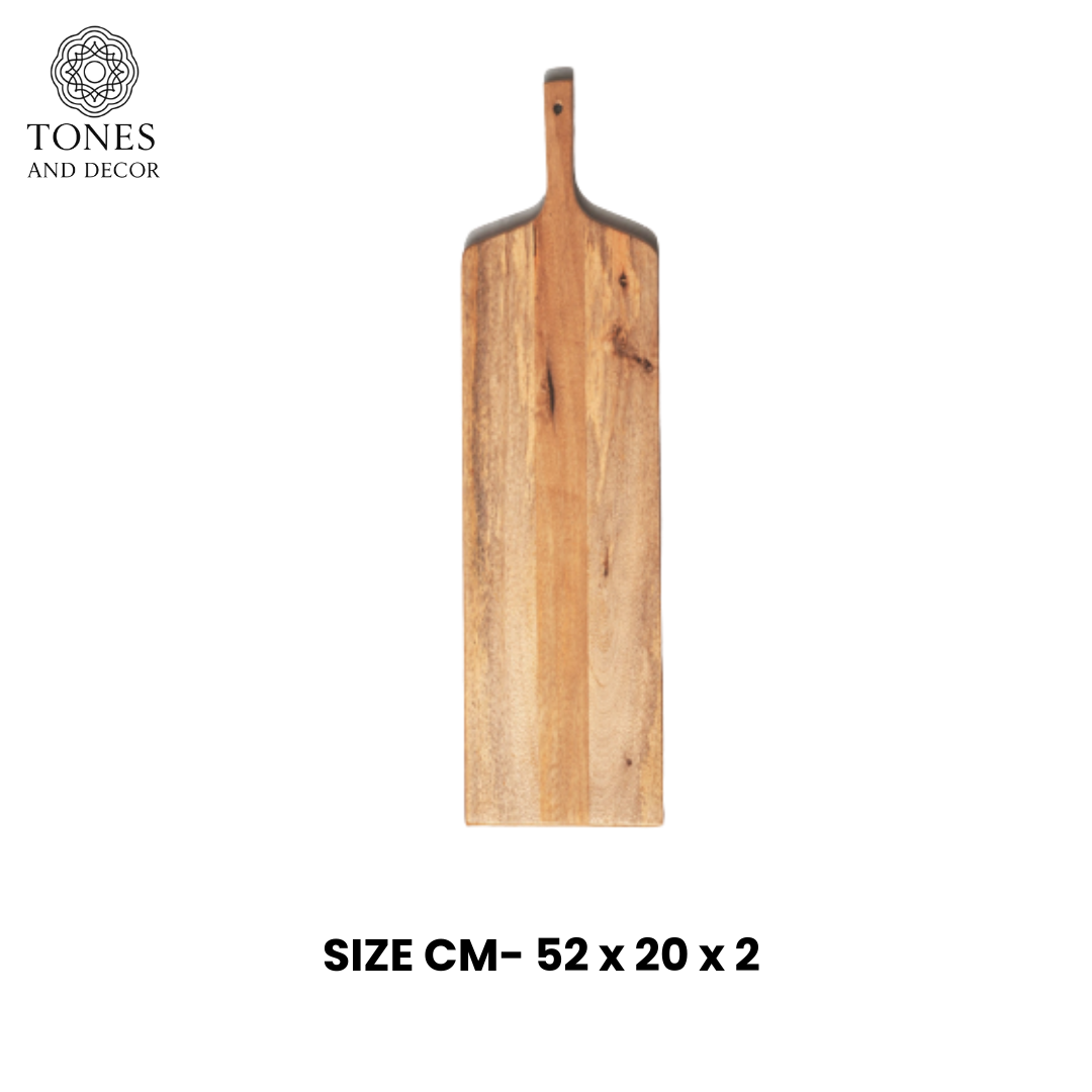 Handcrafted Tall Paddle-Style Wooden Chopping & Serving Board – 52 × 20 cm