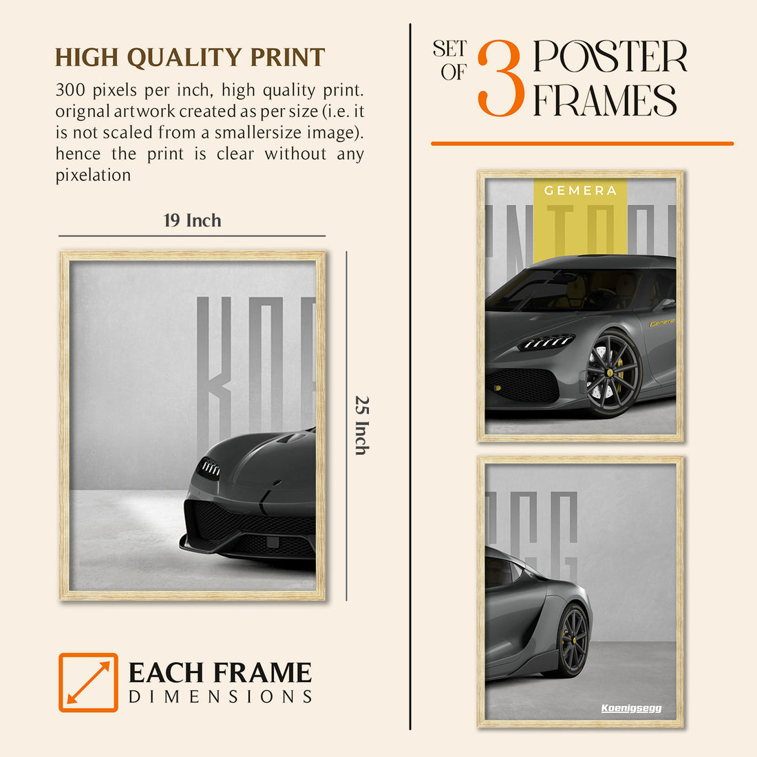 Big Koinegsegg Cars Framed Posters