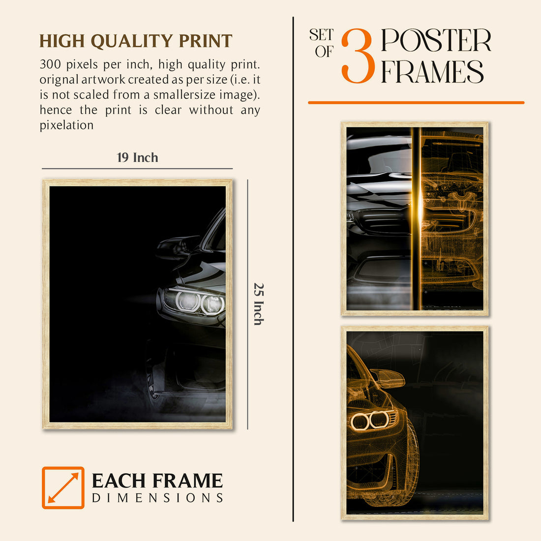 Big BMW Car Framed Posters