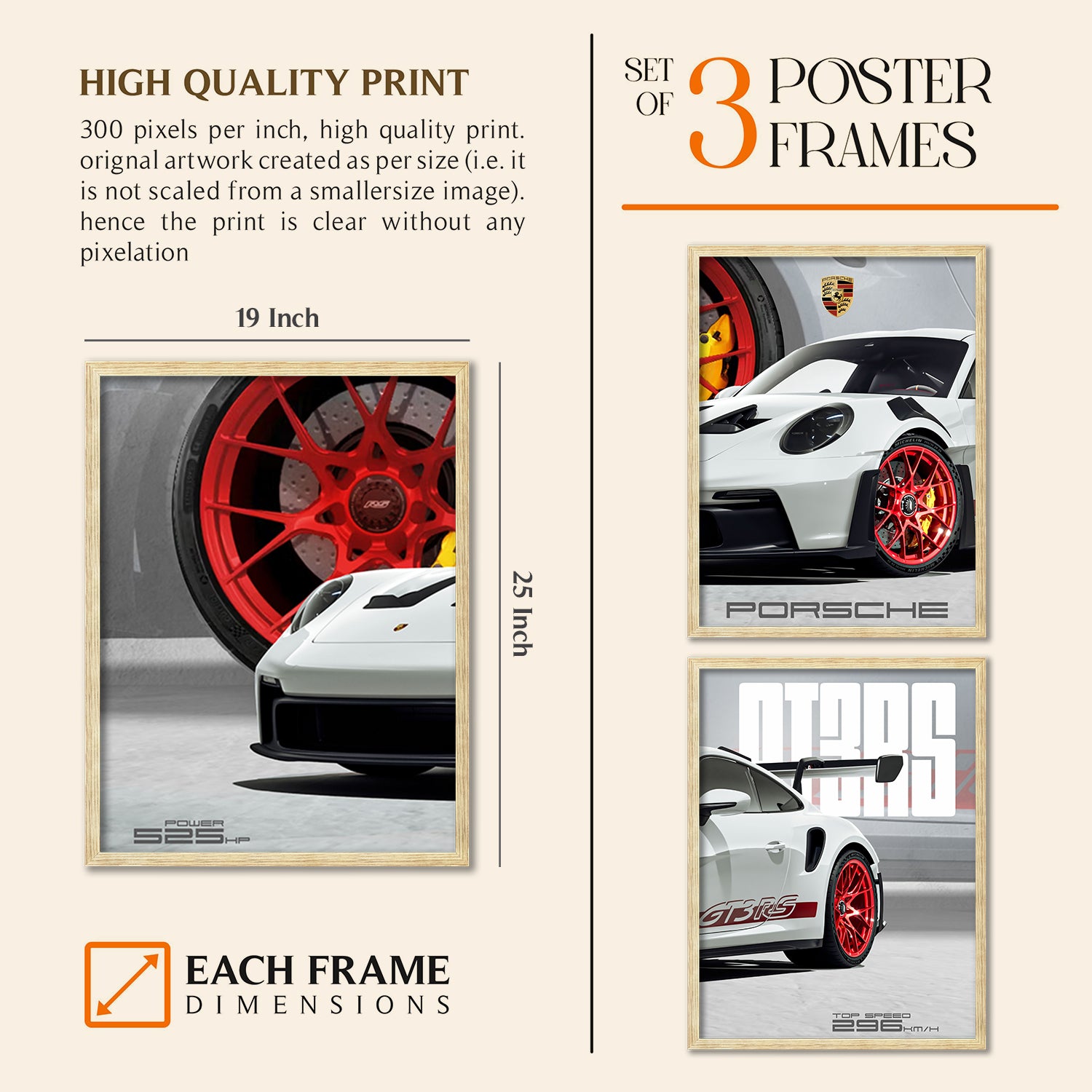 Big Porsche Cars Framed Posters