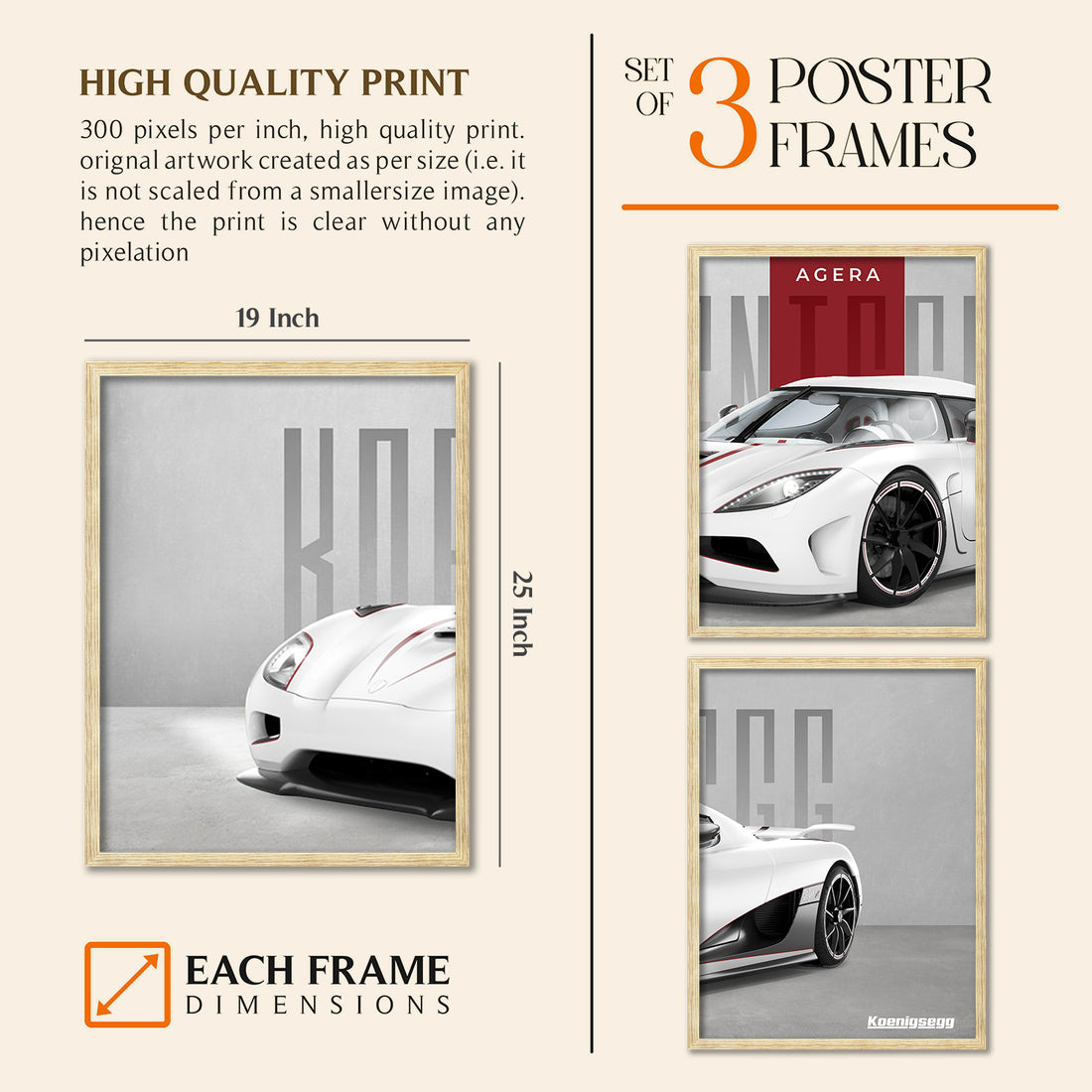 Big Koinegsegg Cars Framed Posters