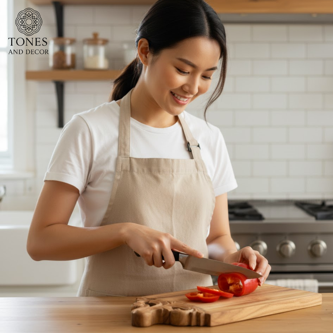 Handcrafted Royal Carved Wooden Chopping & Serving Board – 41 × 19 cm