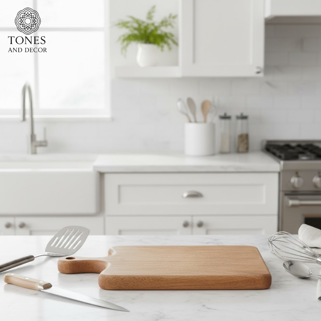 Handcrafted Rustic Wooden Chopping & Serving Board – Large Size