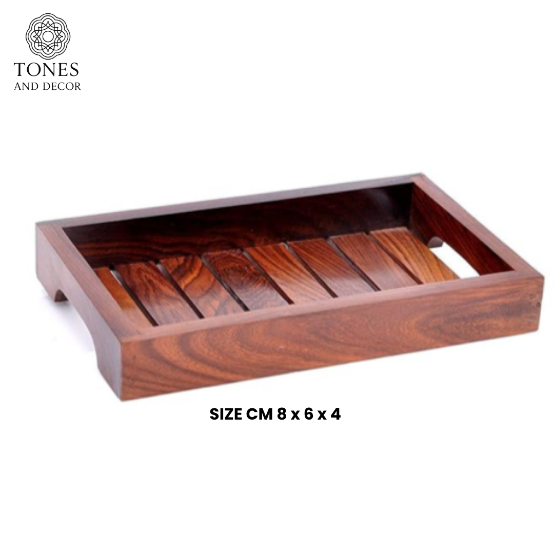 Handcrafted Mango Wood Rectangular Tray