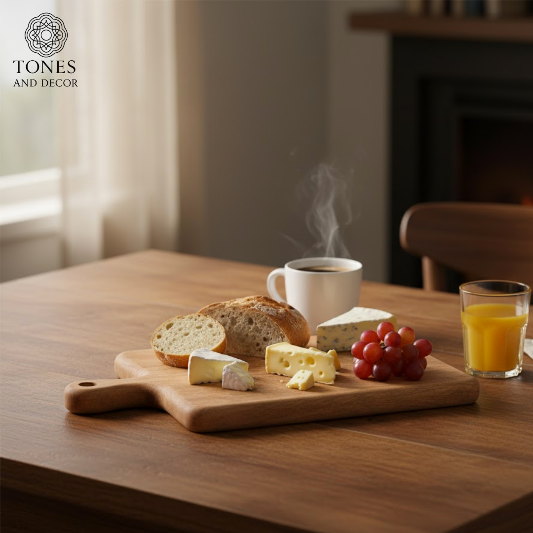 Handcrafted Rustic Wooden Chopping & Serving Board – Large Size