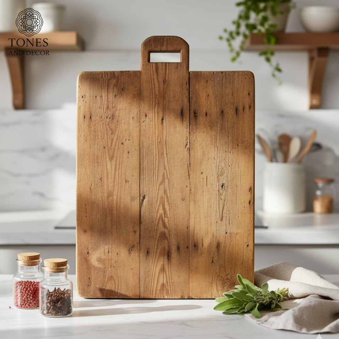Vintage Rustic Handcrafted Wooden Bread & Chopping Board – 77.5 × 53 cm