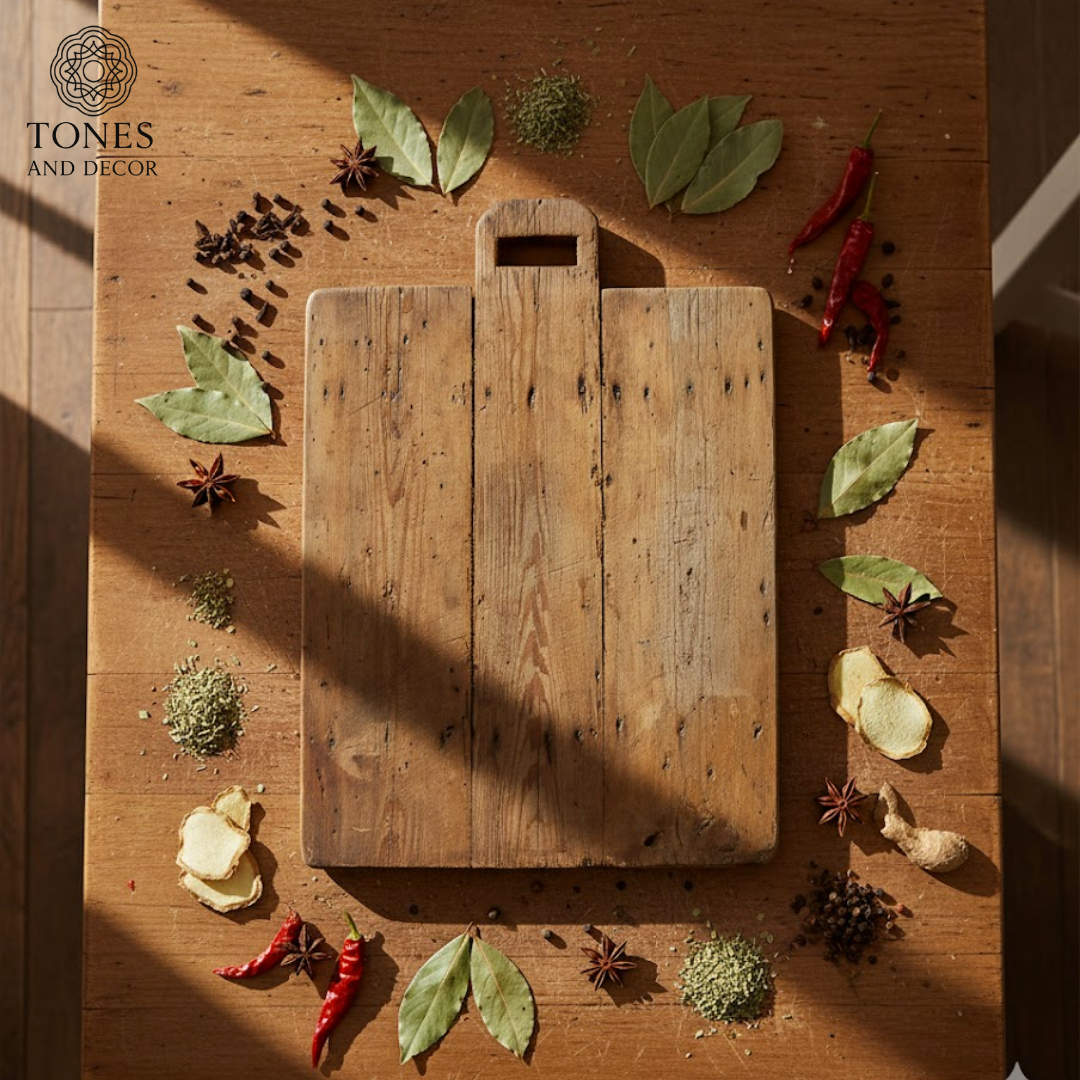 Vintage Rustic Handcrafted Wooden Bread & Chopping Board – 77.5 × 53 cm