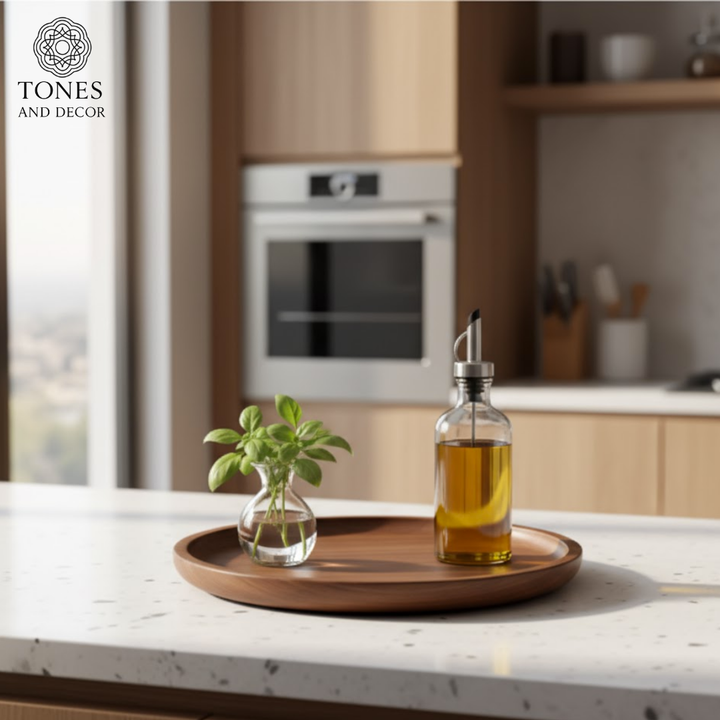 Premium Round Mango Wood Serving Plate