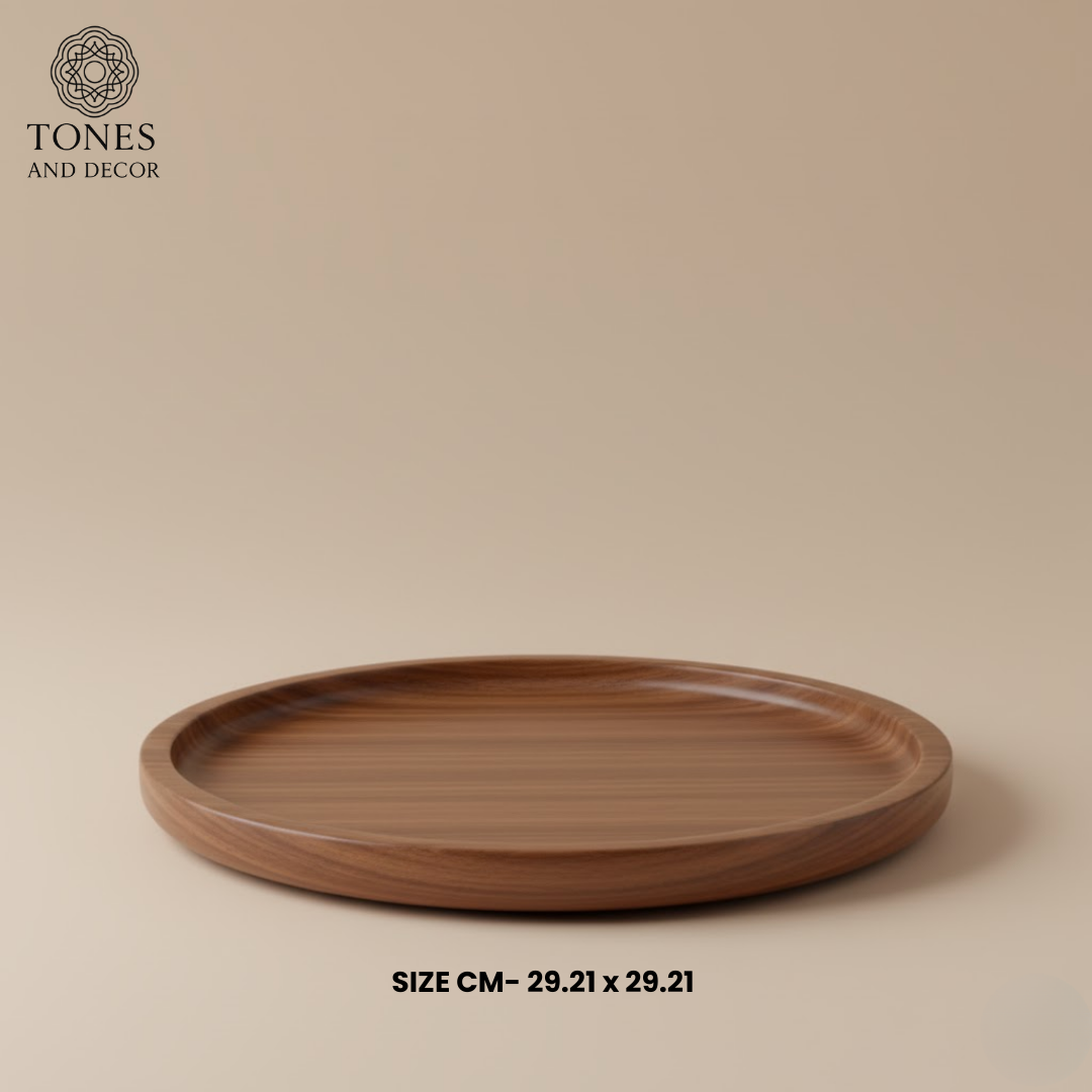 Premium Round Mango Wood Serving Plate