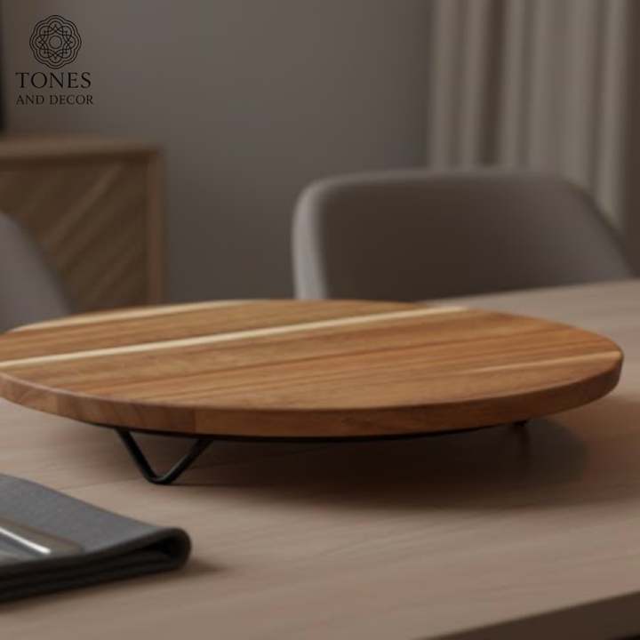 Premium Round Wooden Cake Stand / Serving Stand – Mango Wood