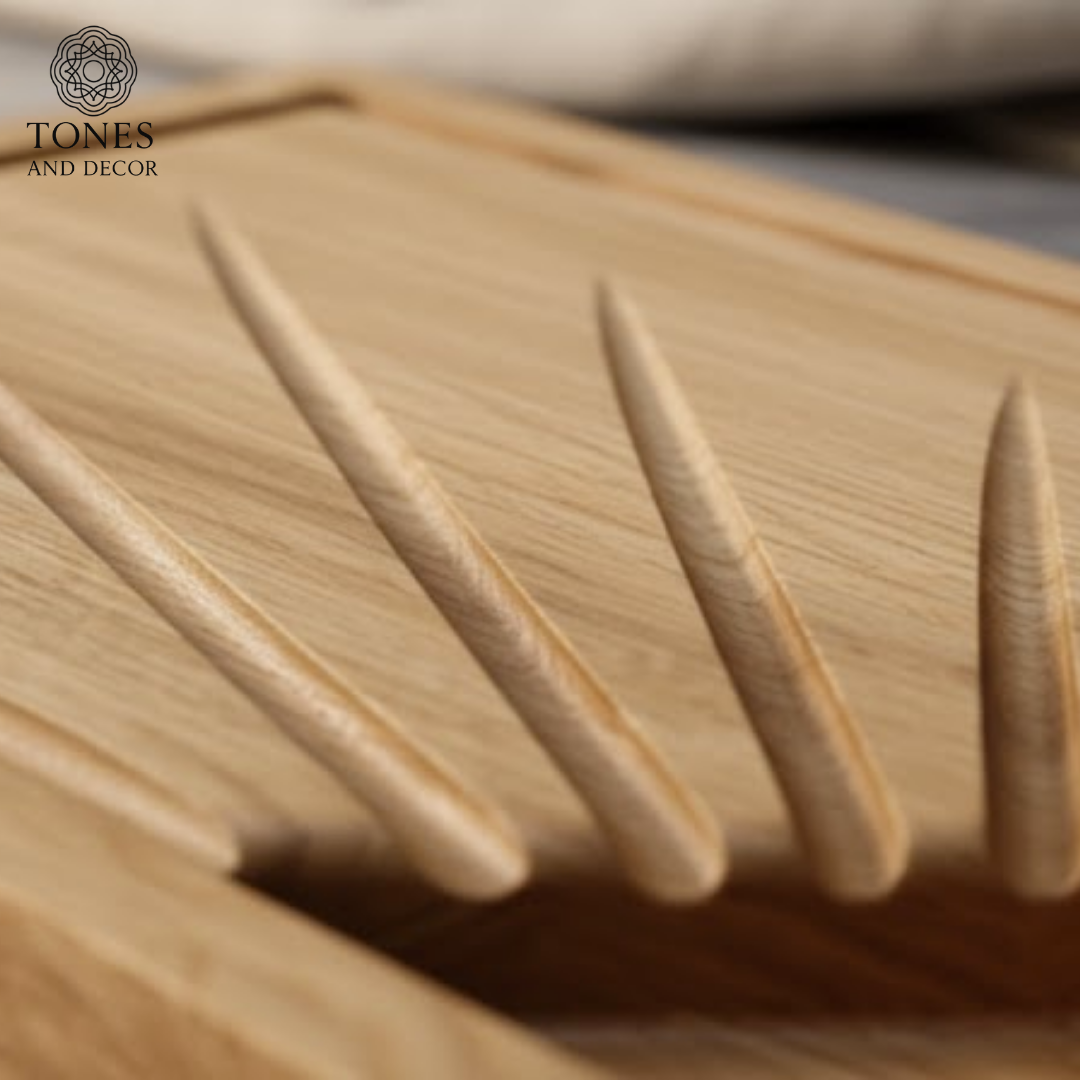 Handcrafted Solid Wood Chopping Board Set – Premium Carved Groove Design