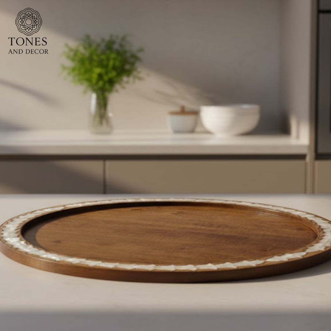 Premium Mango Wood Round Serving Plate