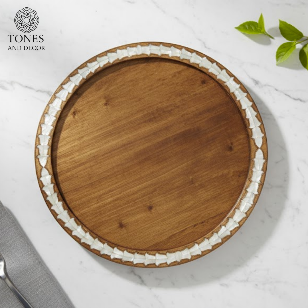 Premium Mango Wood Round Serving Plate