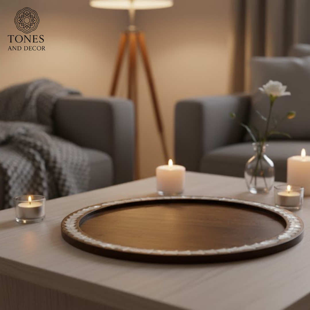 Premium Mango Wood Round Serving Plate