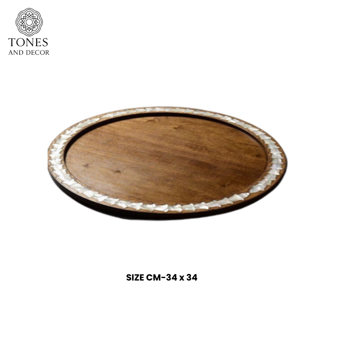 Premium Mango Wood Round Serving Plate