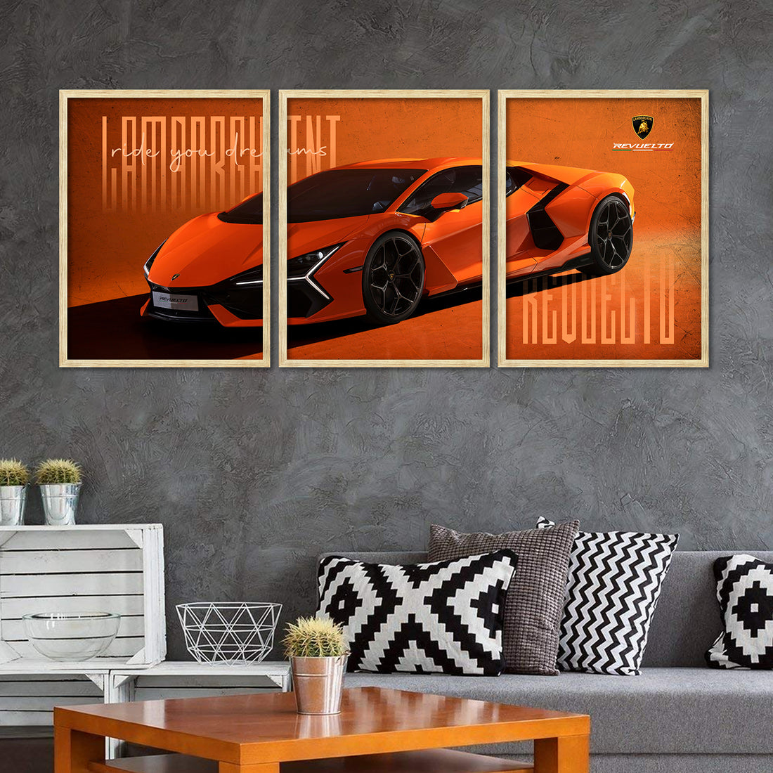 Big Lamborghini Cars Framed Posters