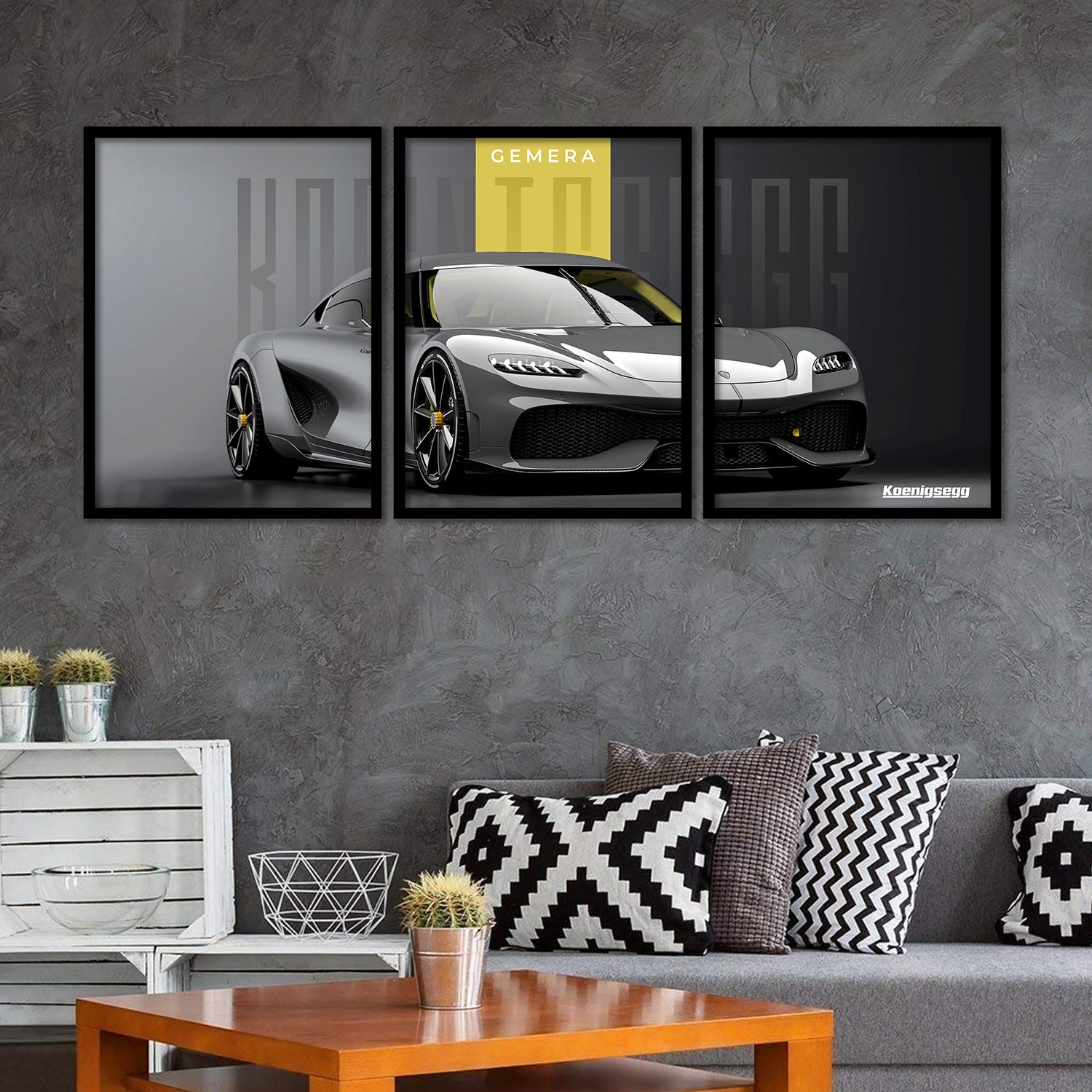 Big Koinegsegg Gemera Car Framed Posters