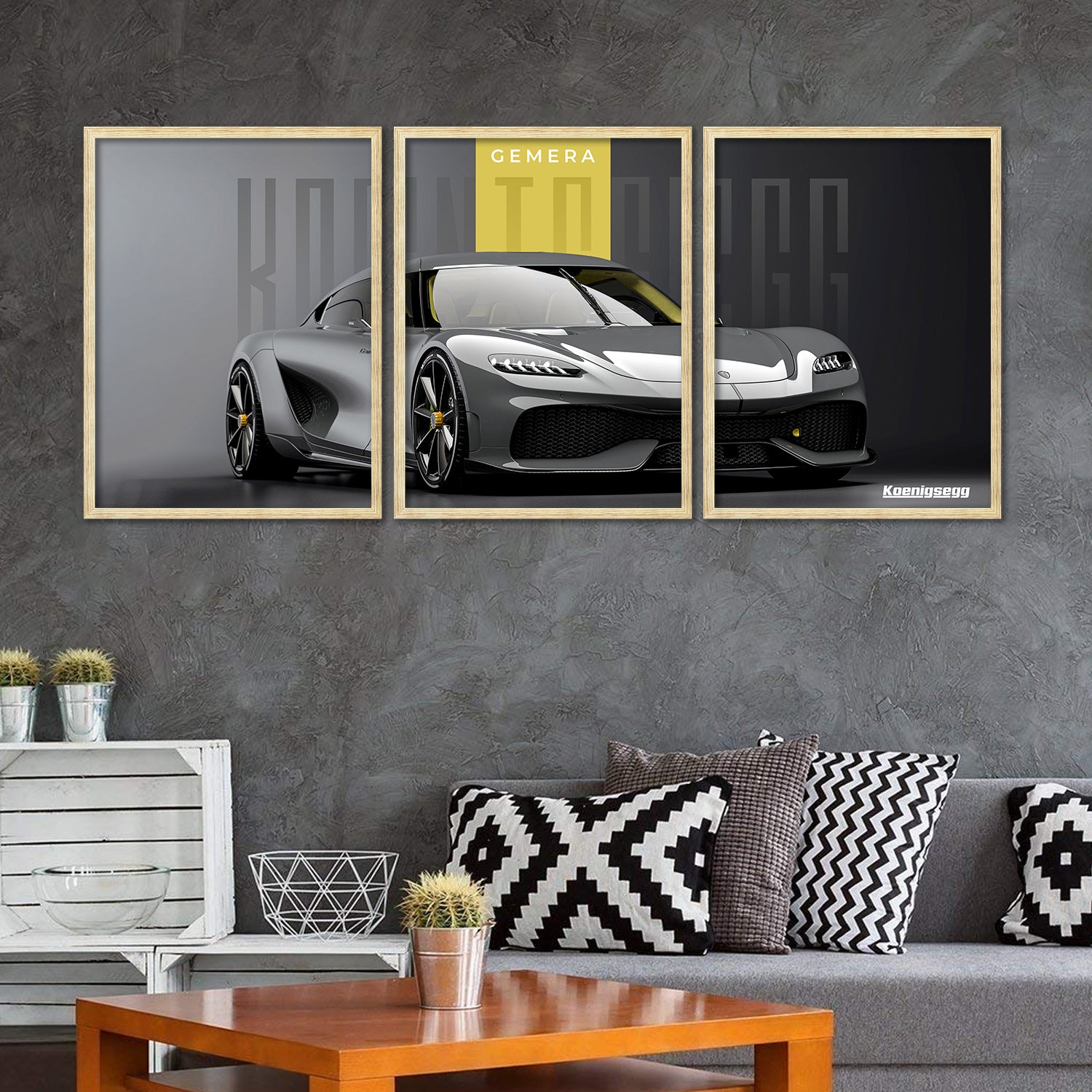 Big Koinegsegg Gemera Car Framed Posters