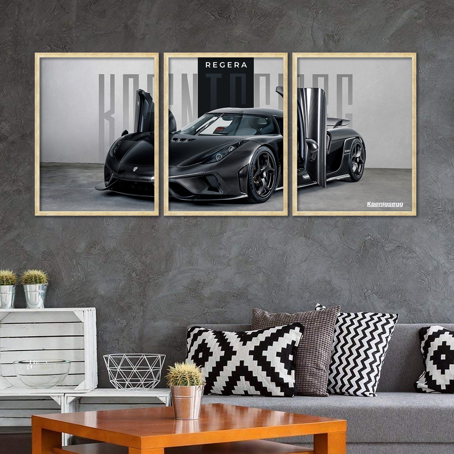 Big Koinegsegg Regera Car Framed Posters