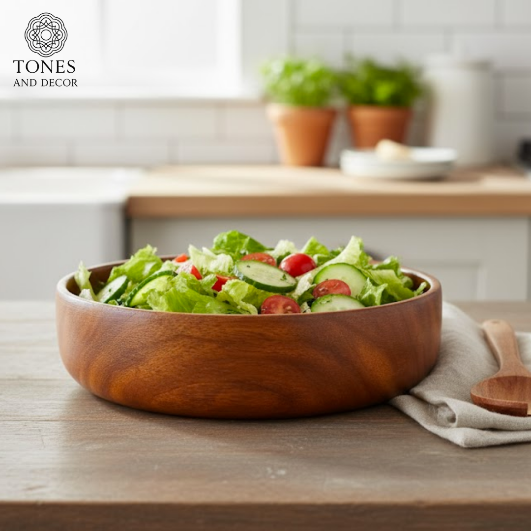 7-Inch Handcrafted Mango Wood Bowl | Natural Finish | Multipurpose Kitchen & Dining Bowl