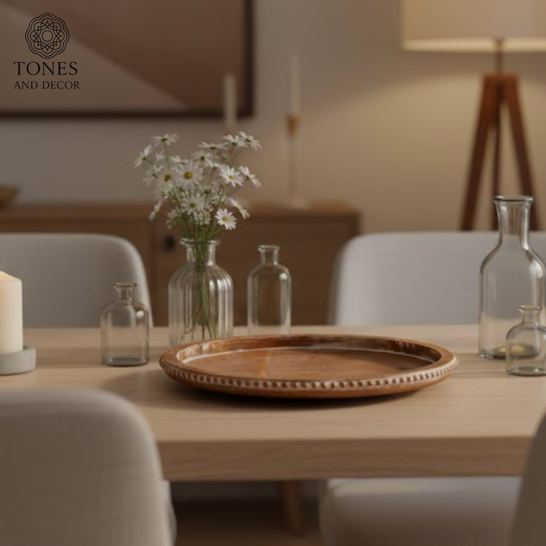 Round Mango Wood Decorative Plate