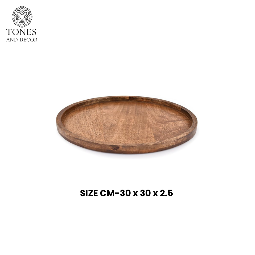 Round Wooden Serving Plate