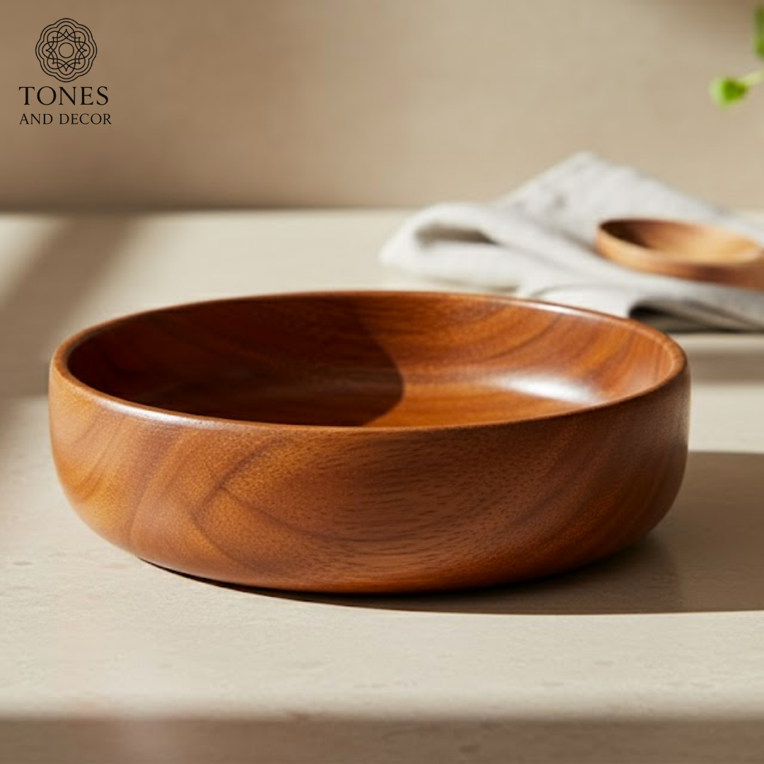 7-Inch Handcrafted Mango Wood Bowl | Natural Finish | Multipurpose Kitchen & Dining Bowl