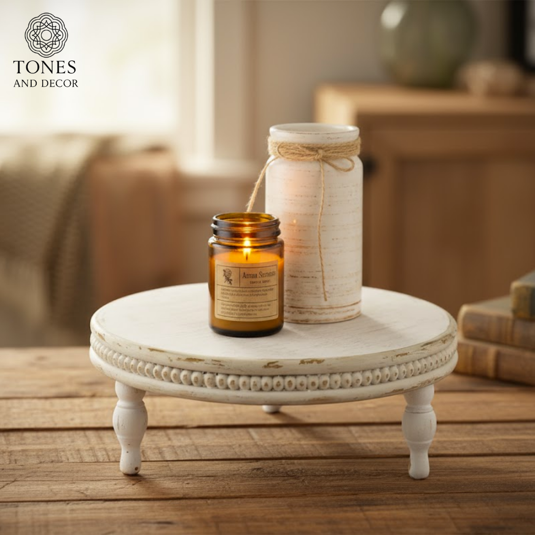 Round Pedestal Display Stand – Mango Wood | 20.10 cm