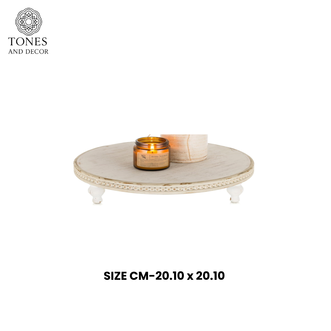 Round Pedestal Display Stand – Mango Wood | 20.10 cm