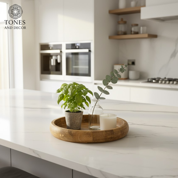 Round Mango Wood Decorative Plate