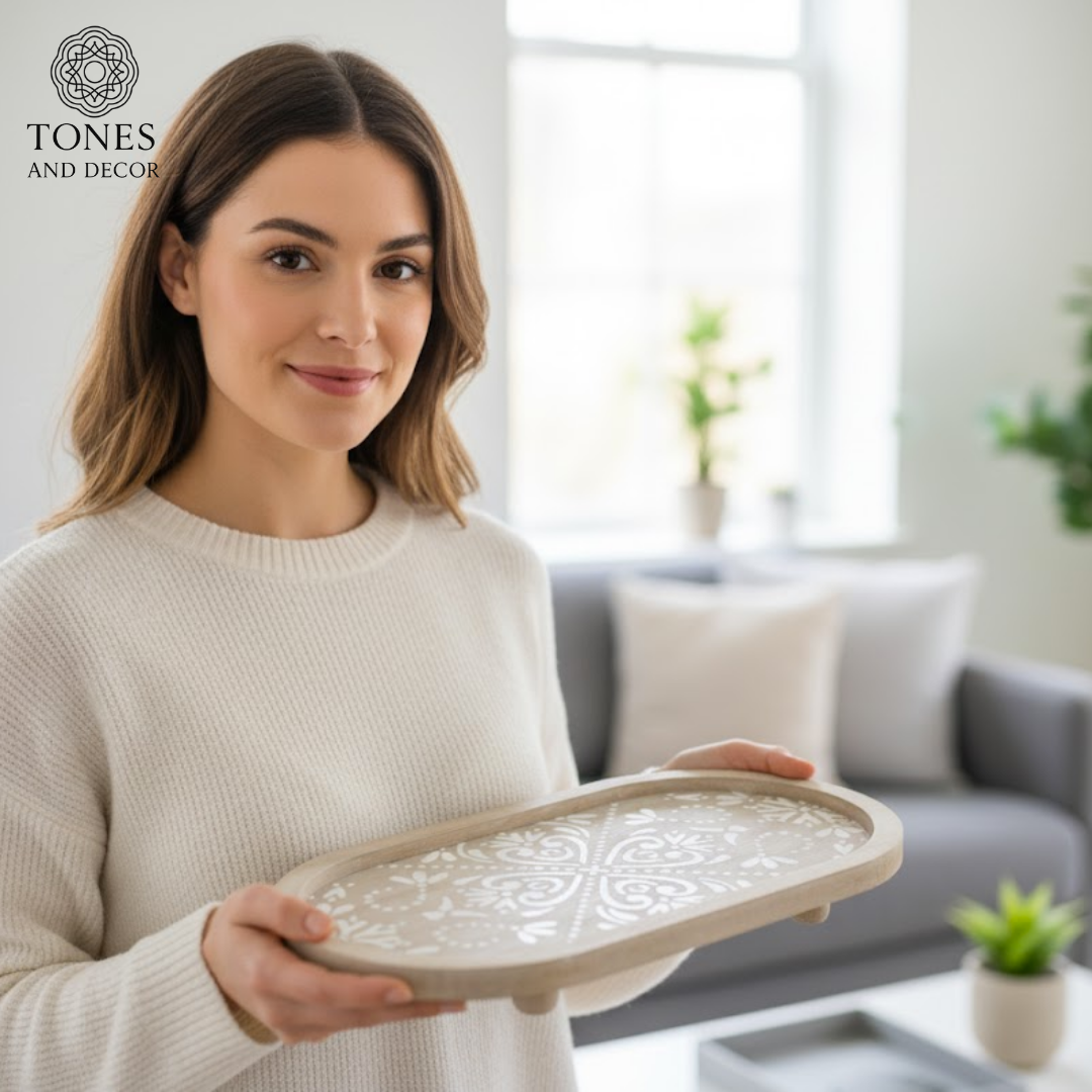 Mango Wood Decorative Oval Plate