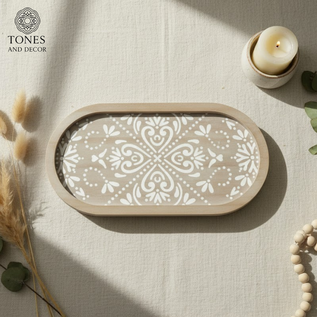 Mango Wood Decorative Oval Plate