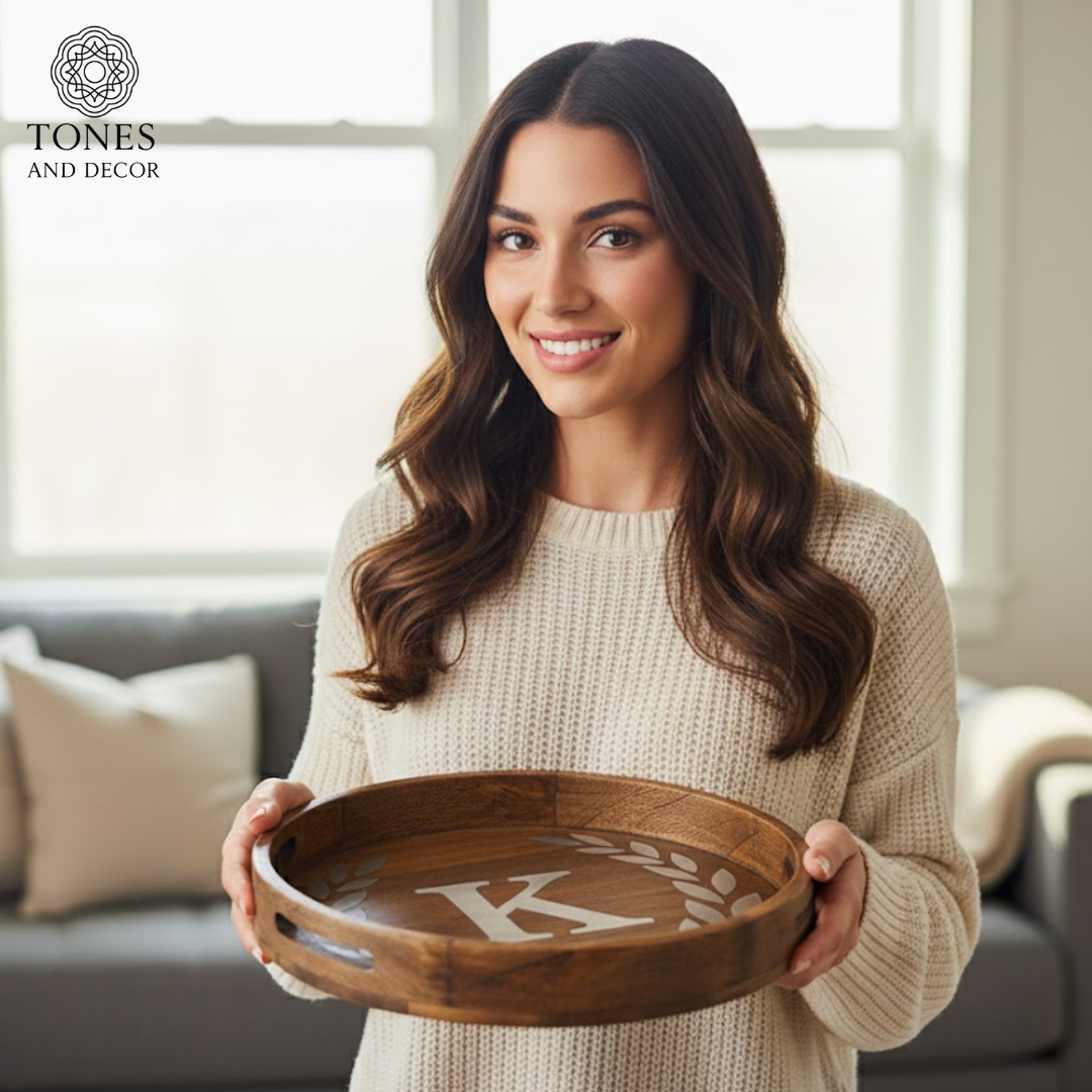 Premium Round Mango Wood Serving Plate