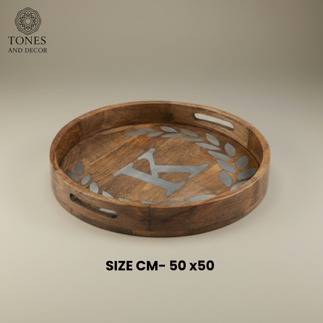 Premium Round Mango Wood Serving Plate
