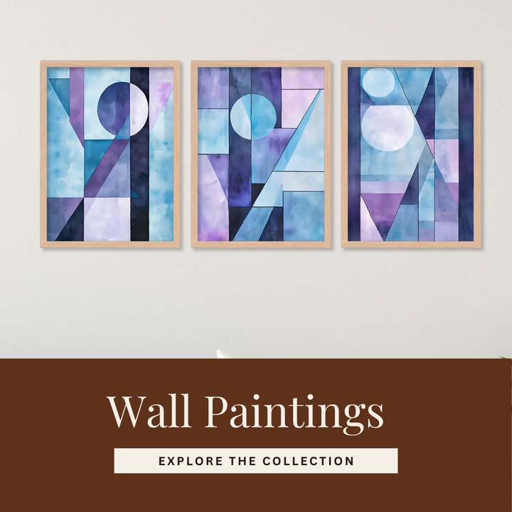 Paintings Set of - 3 Brown