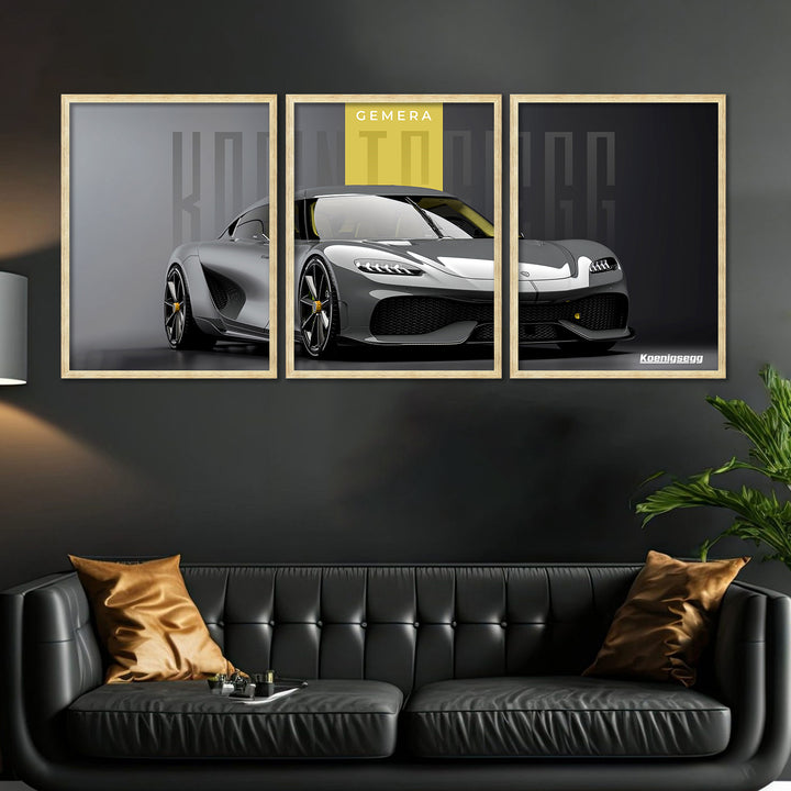 Big Koinegsegg Gemera Car Framed Posters