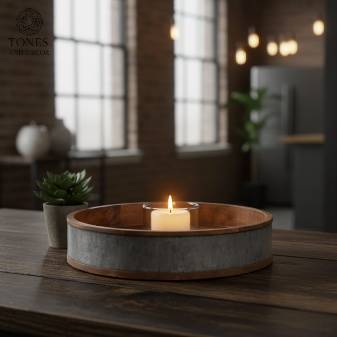 Mango Wood Round Decorative Plate