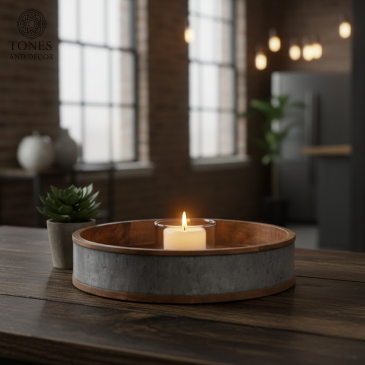 Mango Wood Round Decorative Plate