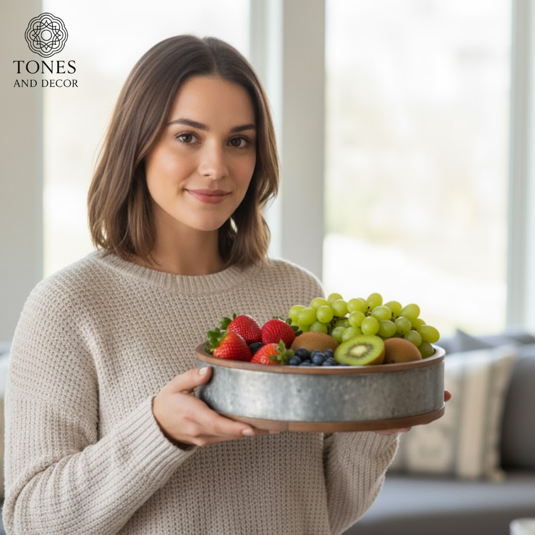 Mango Wood Round Decorative Plate