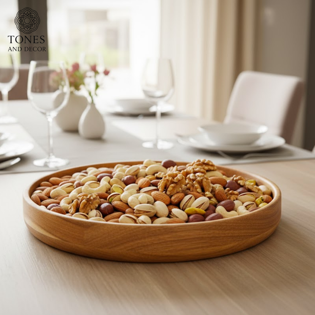 Mango Wood Round Serving Plate (39 x 39 CM)