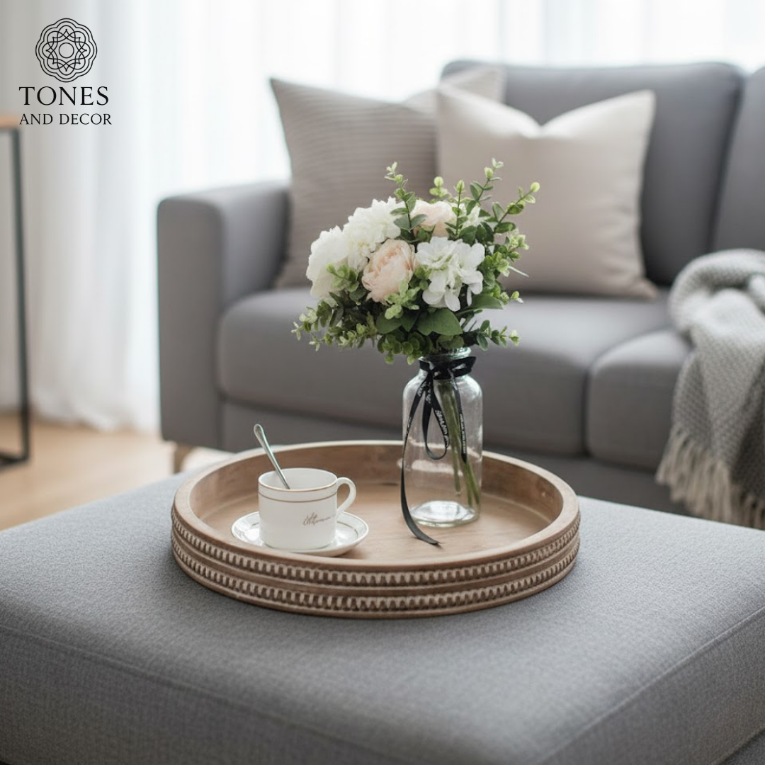 Mango Wood Round Decorative Plate