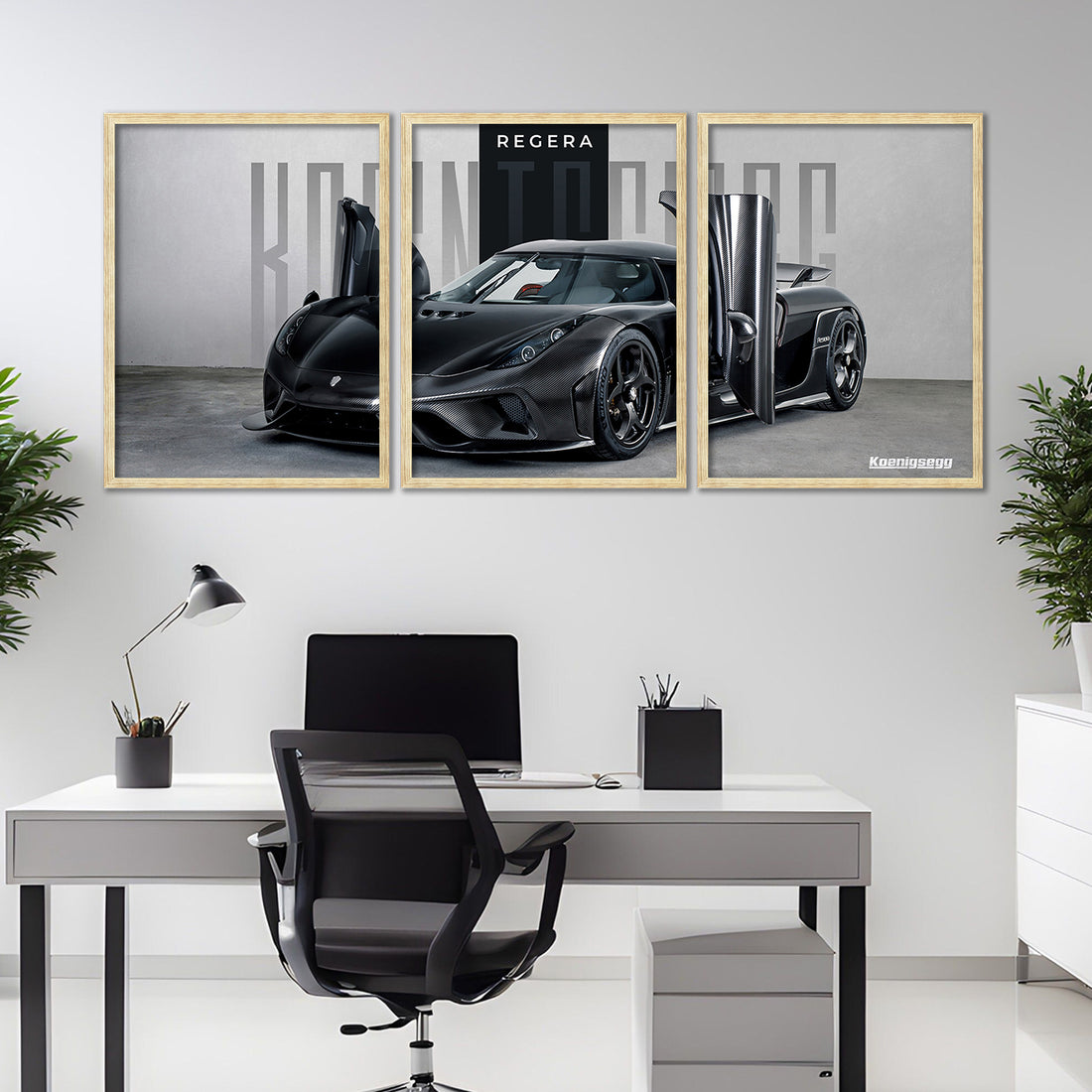 Big Koinegsegg Regera Car Framed Posters