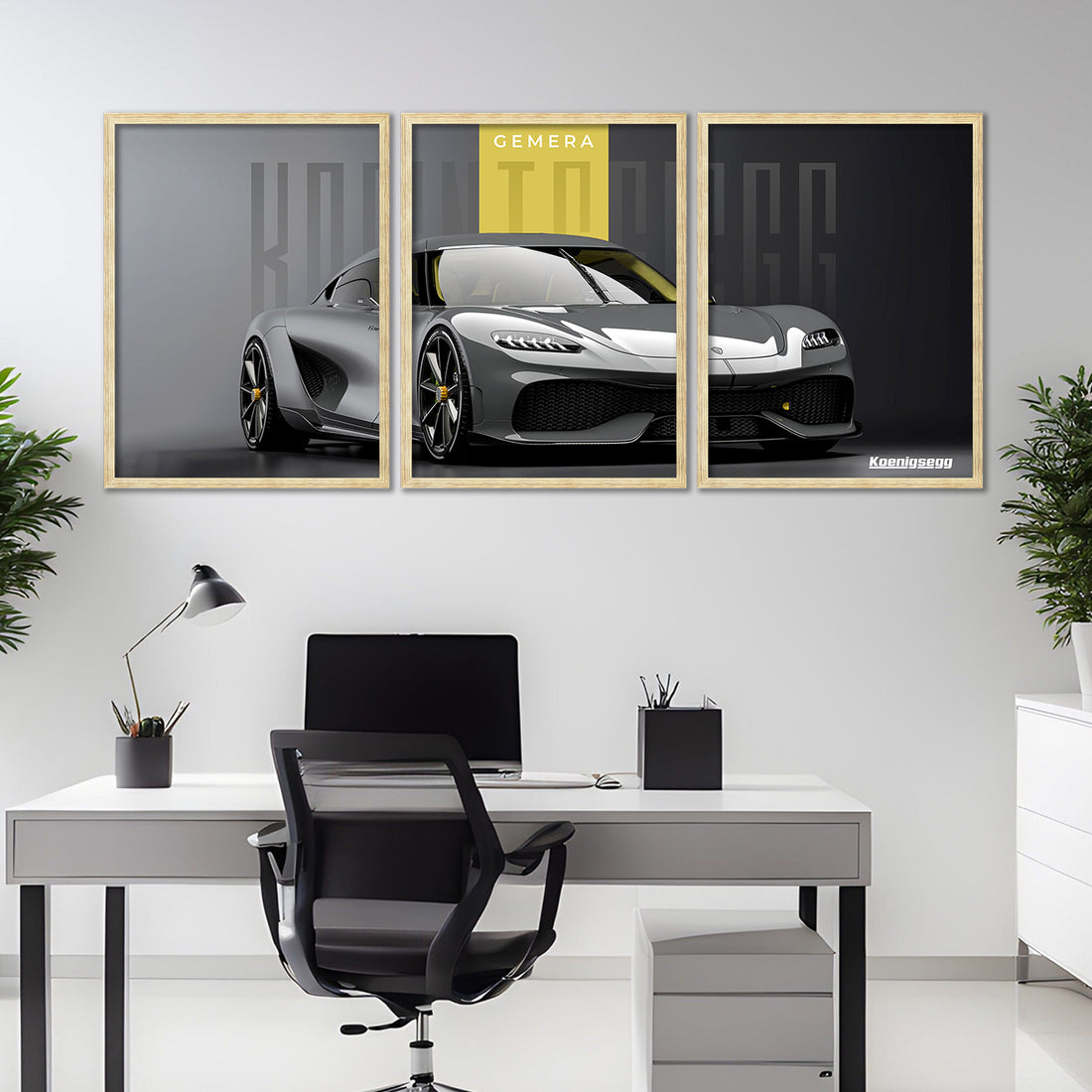 Big Koinegsegg Gemera Car Framed Posters