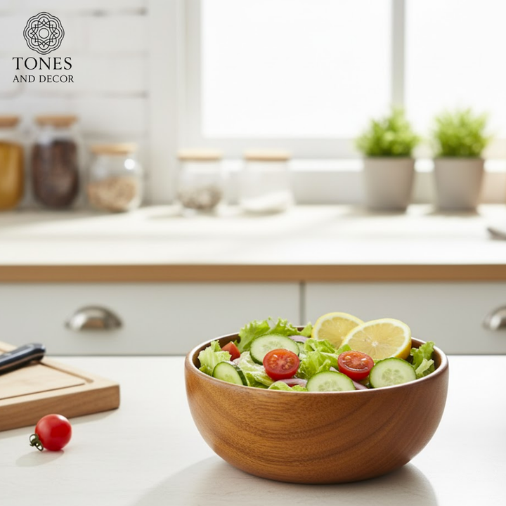 Handcrafted Sheesham Wood Bowl – 5 Inch | Natural Finish | Eco-Friendly Small Serving Bow