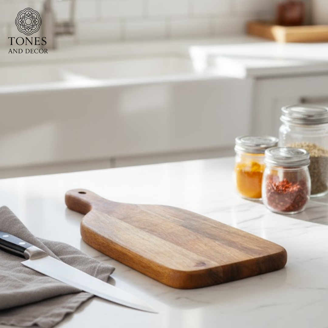 Handcrafted Long Wooden Chopping & Serving Board – 61 cm Designer Board