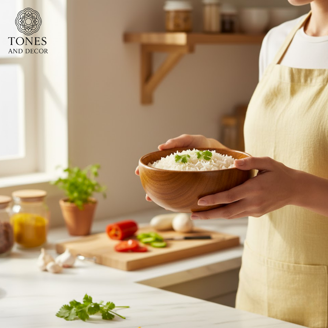 Handcrafted Sheesham Wood Bowl – 5 Inch | Natural Finish | Eco-Friendly Small Serving Bow