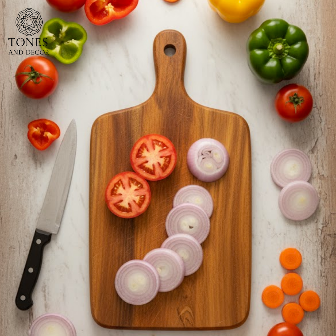 Handcrafted Long Wooden Chopping & Serving Board – 61 cm Designer Board