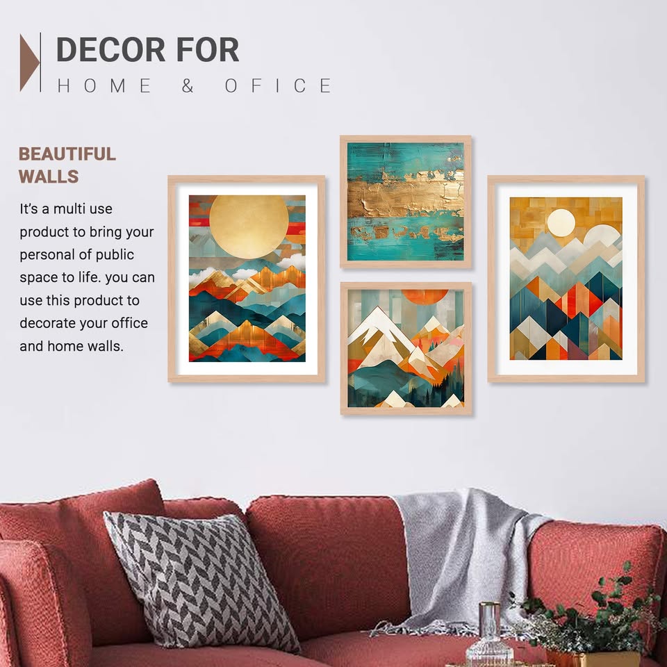 Modern Geometric Landscape Art Collection
