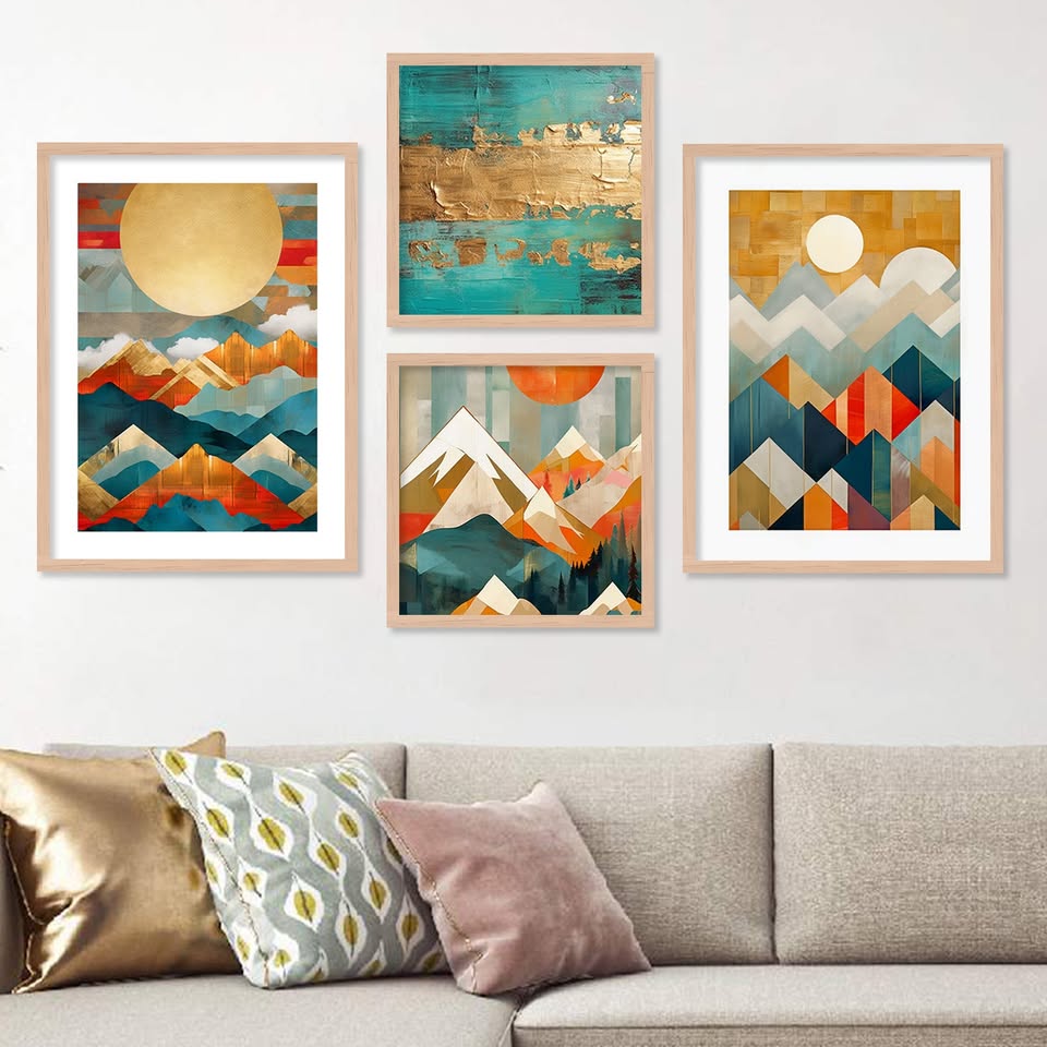 Modern Geometric Landscape Art Collection